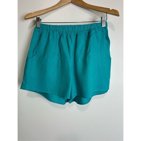 Teal Linen Short Set - Picture 7 of 8